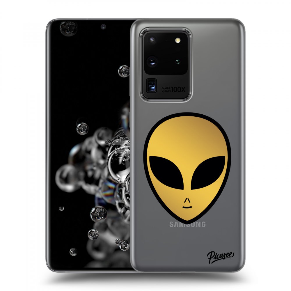 Picasee silikónový prehľadný obal pre Samsung Galaxy S20 Ultra 5G G988F - Earth - Alien