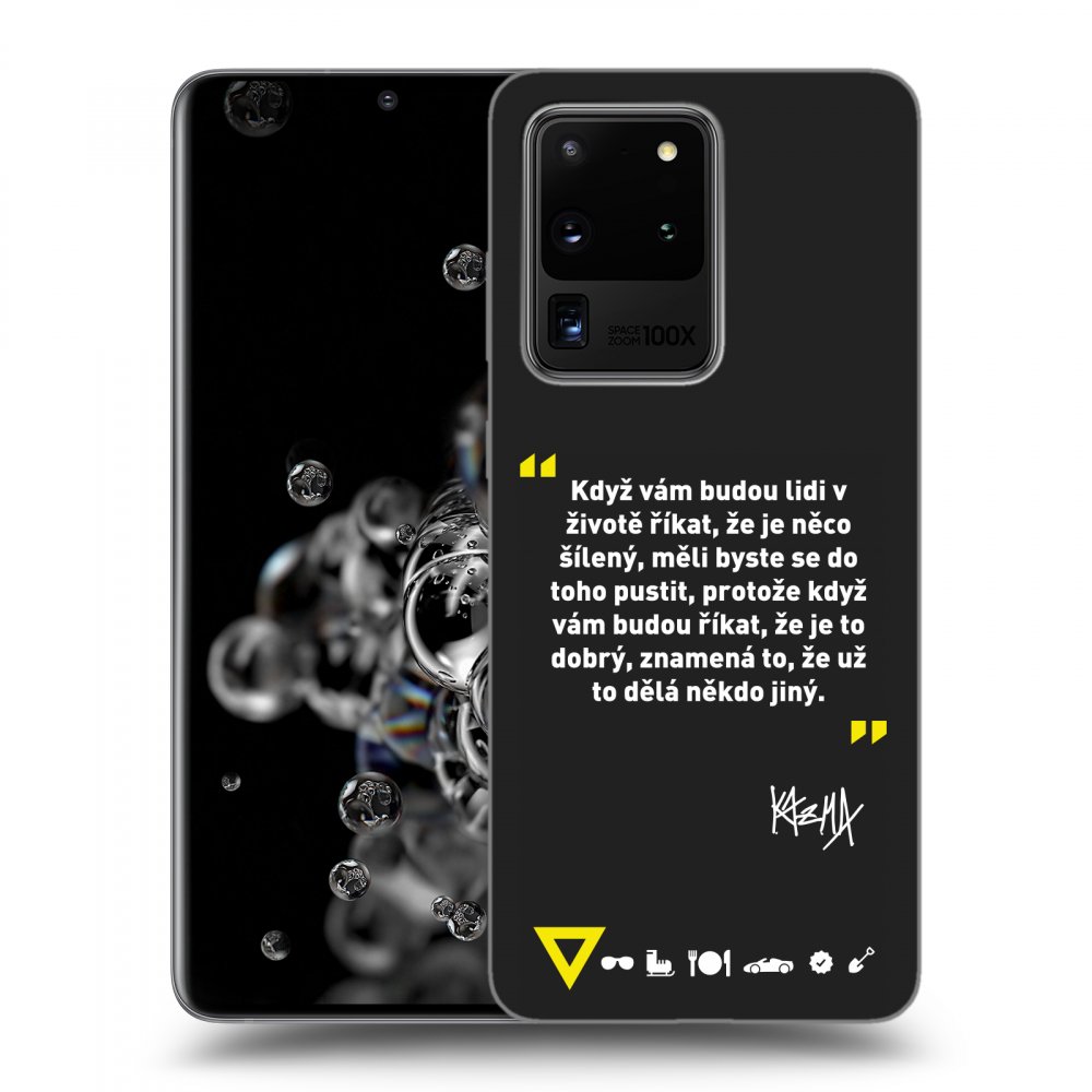 Picasee silikónový čierny obal pre Samsung Galaxy S20 Ultra 5G G988F - Kazma - MĚLI BYSTE SE DO TOHO PUSTIT