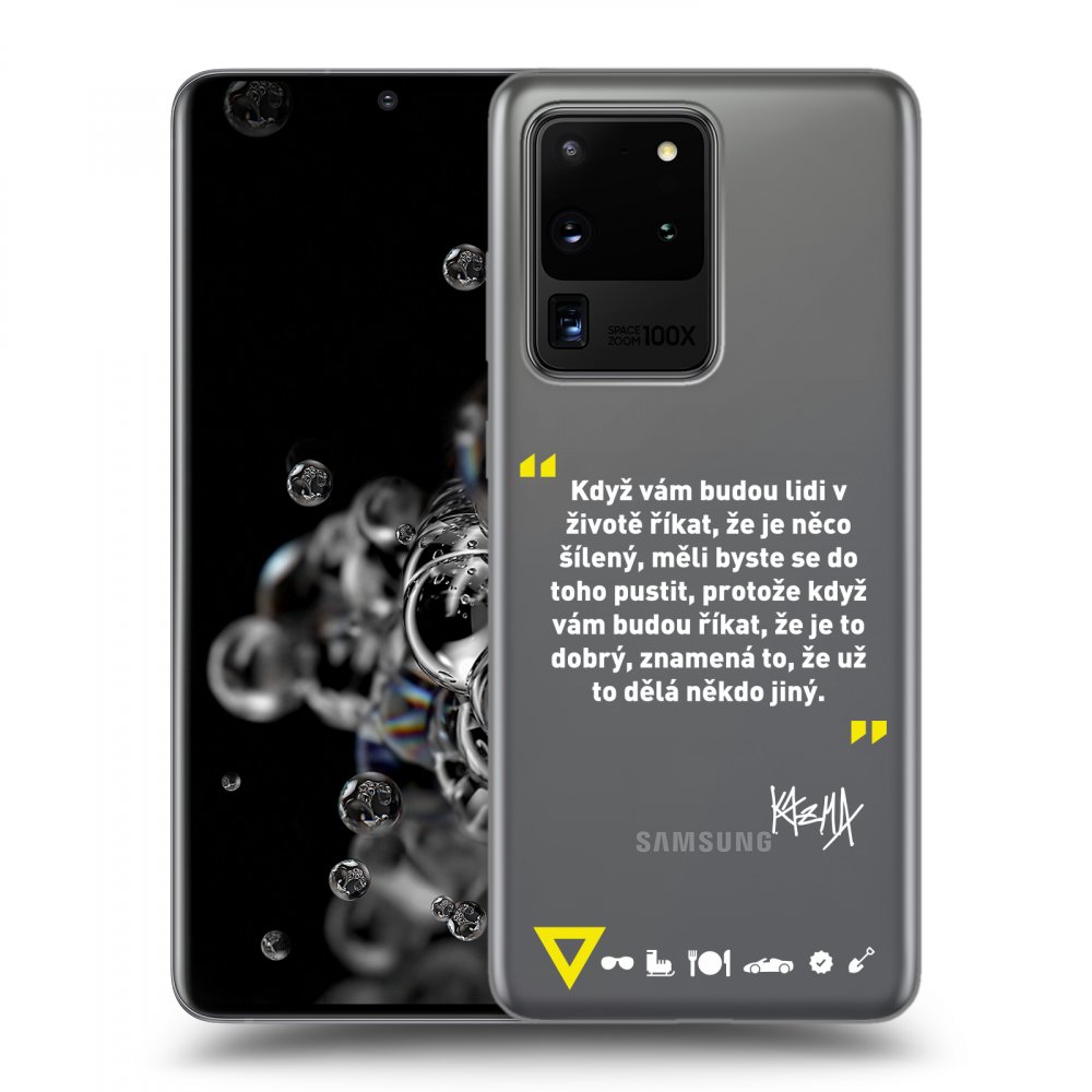 Picasee silikónový prehľadný obal pre Samsung Galaxy S20 Ultra 5G G988F - Kazma - MĚLI BYSTE SE DO TOHO PUSTIT