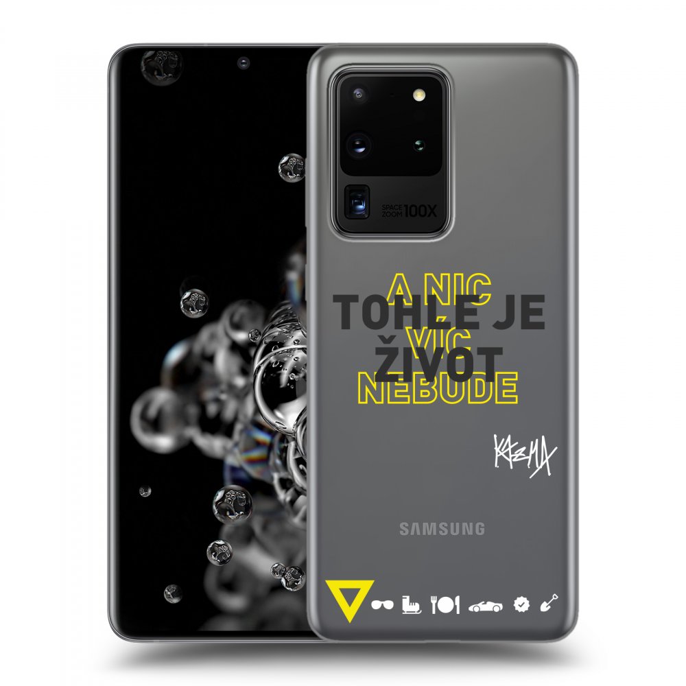Picasee silikónový prehľadný obal pre Samsung Galaxy S20 Ultra 5G G988F - Kazma - TOHLE JE ŽIVOT A NIC VÍC NEBUDE