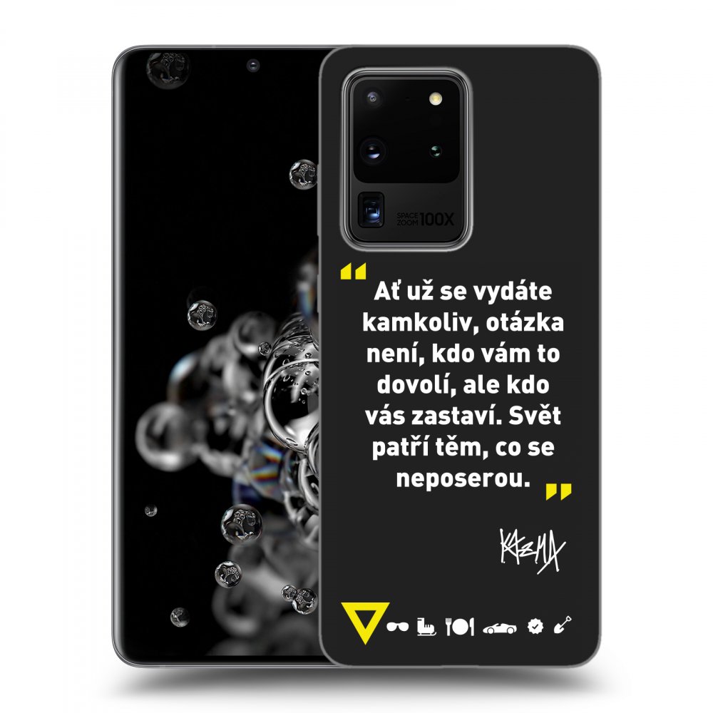 Picasee silikónový čierny obal pre Samsung Galaxy S20 Ultra 5G G988F - Kazma - SVĚT PATŘÍ TĚM, CO SE NEPOSEROU