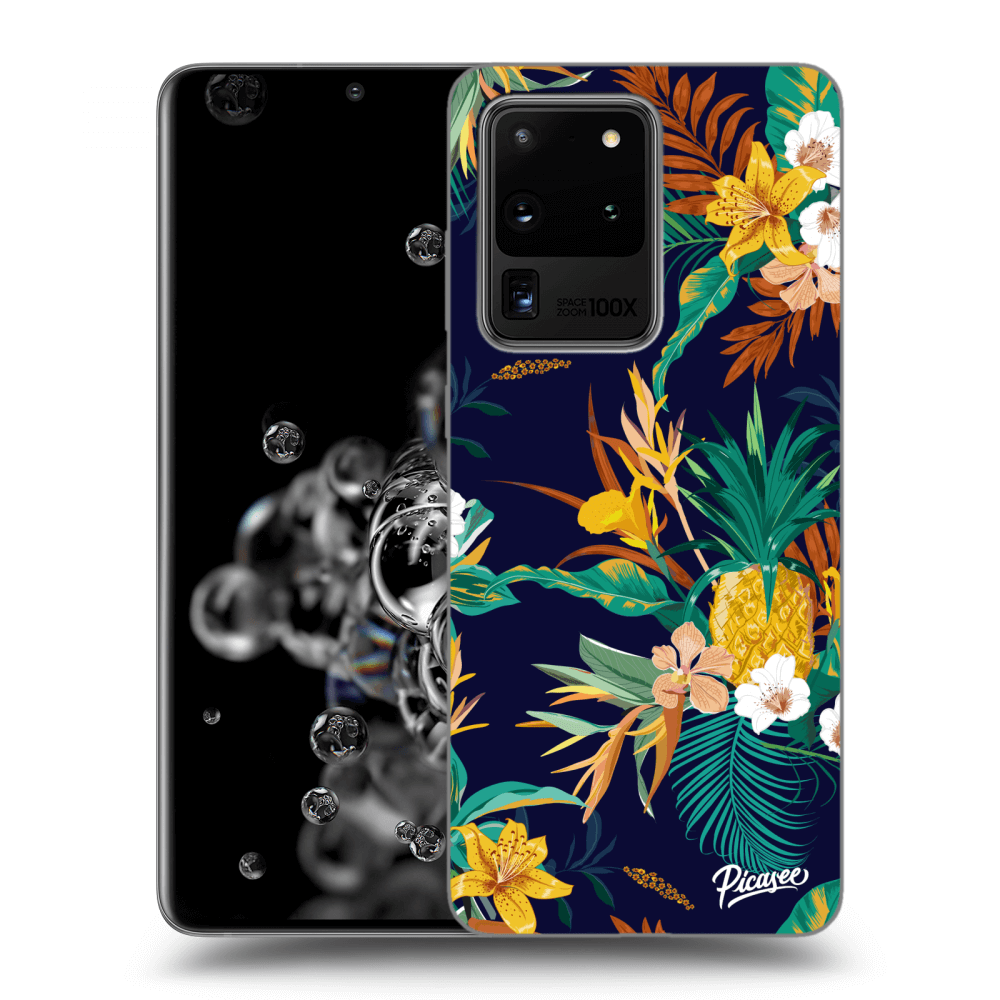 Picasee silikónový čierny obal pre Samsung Galaxy S20 Ultra 5G G988F - Pineapple Color