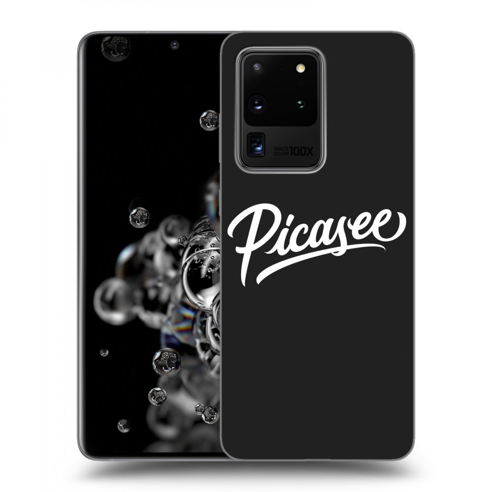 Picasee silikónový čierny obal pre Samsung Galaxy S20 Ultra 5G G988F - Picasee - old logo - white