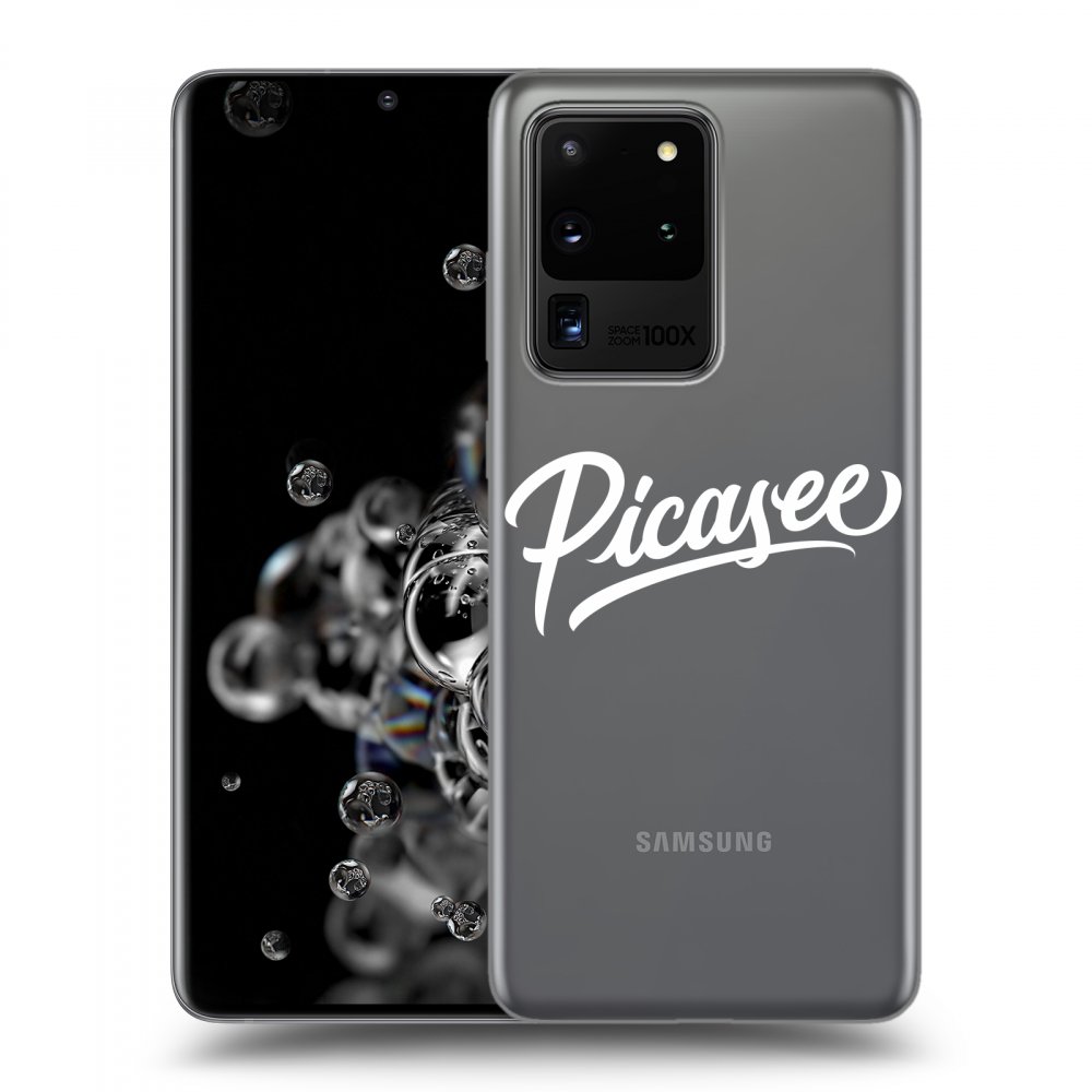 Picasee silikónový prehľadný obal pre Samsung Galaxy S20 Ultra 5G G988F - Picasee - old logo - white