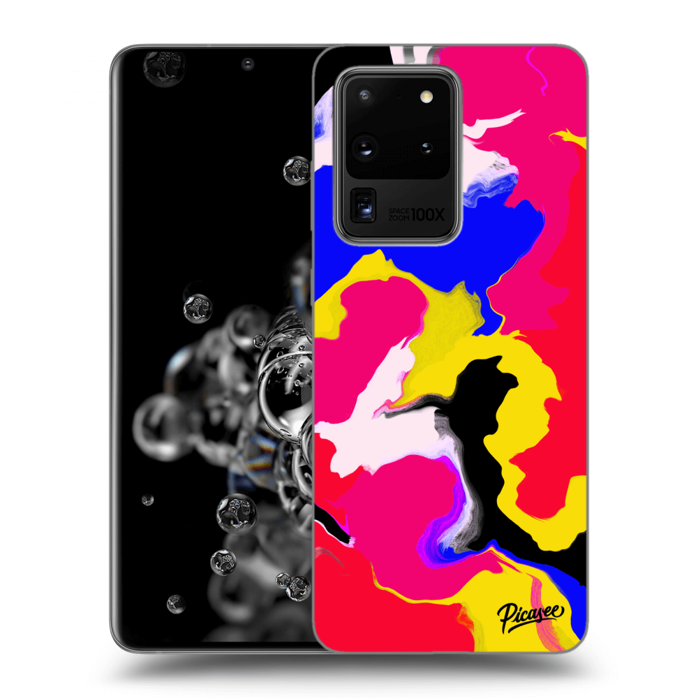 Picasee silikónový čierny obal pre Samsung Galaxy S20 Ultra 5G G988F - Watercolor