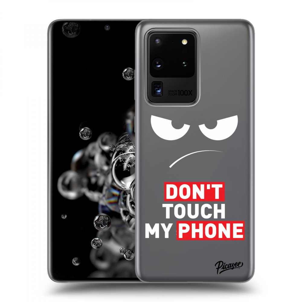 Picasee silikónový prehľadný obal pre Samsung Galaxy S20 Ultra 5G G988F - Angry Eyes - Transparent