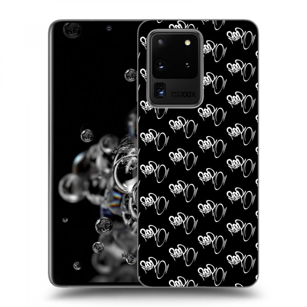 Picasee silikónový čierny obal pre Samsung Galaxy S20 Ultra 5G G988F - Separ - White On Black