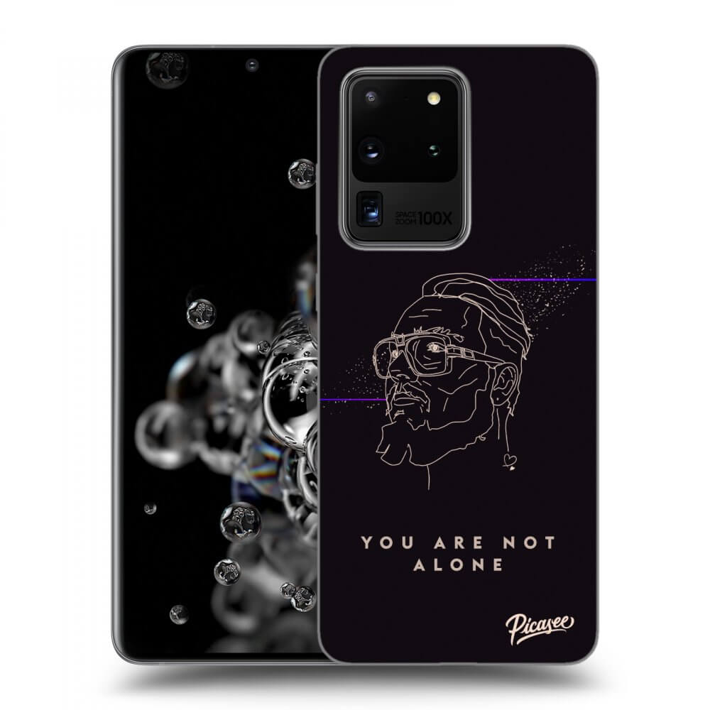 Picasee silikónový čierny obal pre Samsung Galaxy S20 Ultra 5G G988F - You are not alone