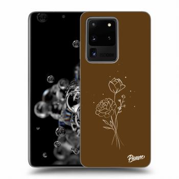 Obal pre Samsung Galaxy S20 Ultra 5G G988F - Brown flowers