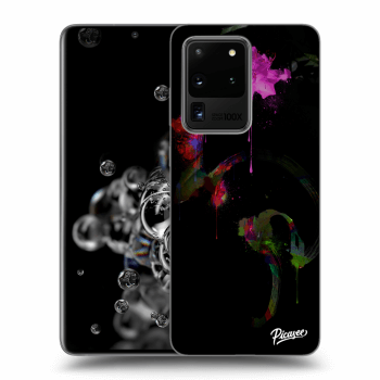 Picasee silikónový prehľadný obal pre Samsung Galaxy S20 Ultra 5G G988F - Peony black