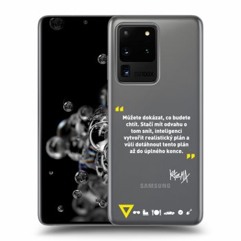 Picasee silikónový prehľadný obal pre Samsung Galaxy S20 Ultra 5G G988F - Kazma - MŮŽETE DOKÁZAT, CO BUDETE CHTÍT