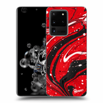 Picasee silikónový prehľadný obal pre Samsung Galaxy S20 Ultra 5G G988F - Red black