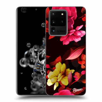 Picasee silikónový čierny obal pre Samsung Galaxy S20 Ultra 5G G988F - Dark Peonny