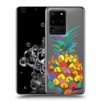 Picasee silikónový prehľadný obal pre Samsung Galaxy S20 Ultra 5G G988F - Pineapple