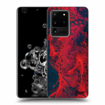 Picasee silikónový čierny obal pre Samsung Galaxy S20 Ultra 5G G988F - Organic red