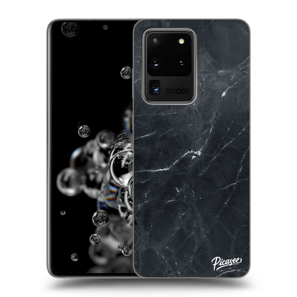 Picasee silikónový prehľadný obal pre Samsung Galaxy S20 Ultra 5G G988F - Black marble
