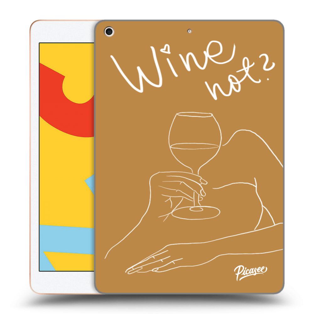 Picasee silikónový prehľadný obal pre Apple iPad 10.2" 2019 (7. gen) - Wine not