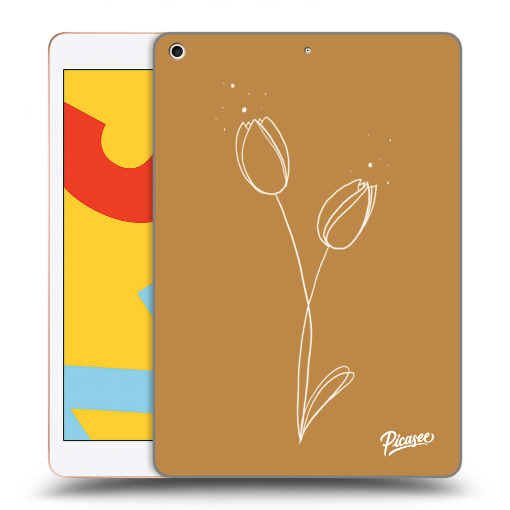 Picasee silikónový prehľadný obal pre Apple iPad 10.2" 2019 (7. gen) - Tulips