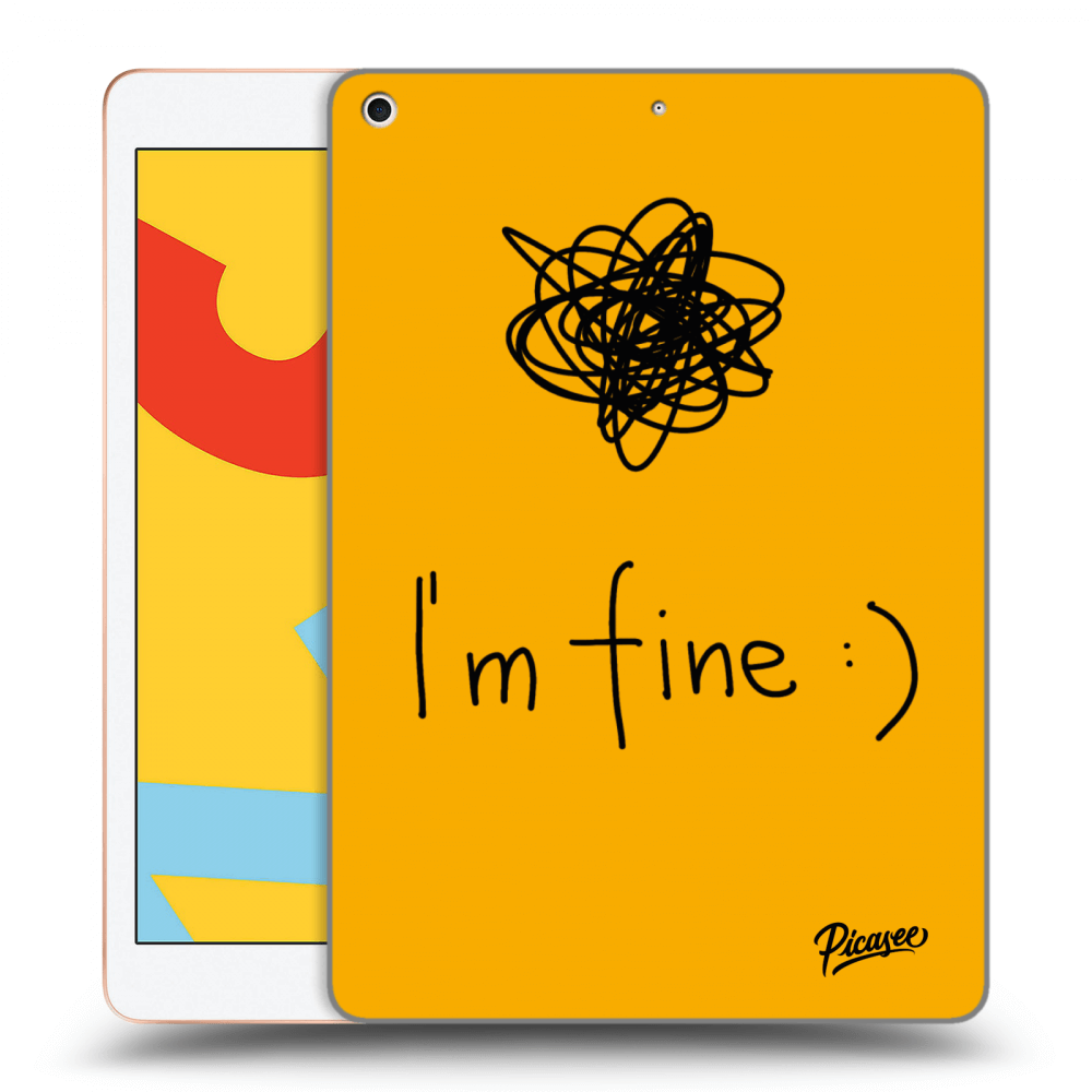Picasee silikónový čierny obal pre Apple iPad 10.2" 2019 (7. gen) - I am fine