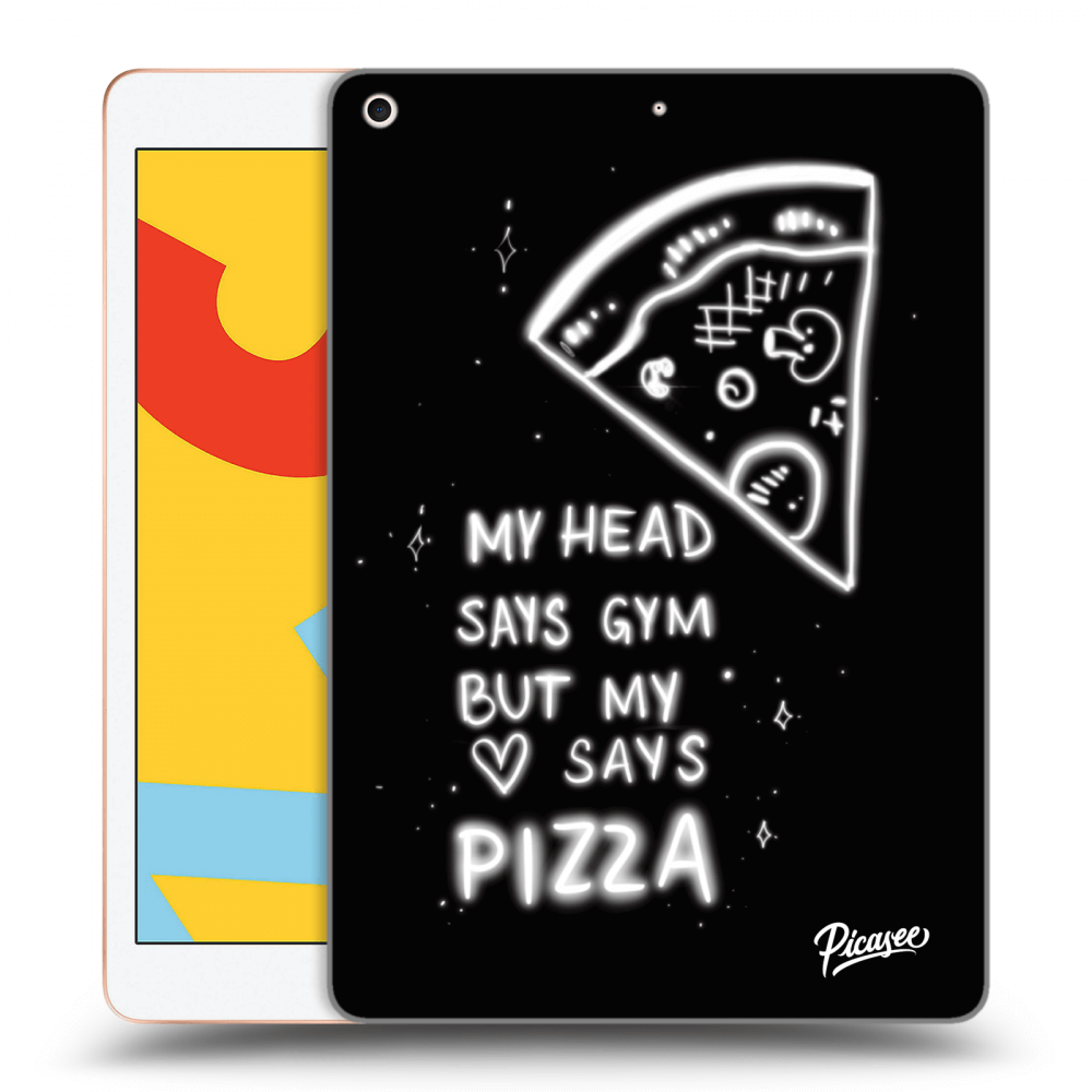 Picasee silikónový prehľadný obal pre Apple iPad 10.2" 2019 (7. gen) - Pizza