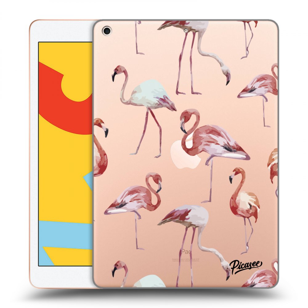 Picasee silikónový prehľadný obal pre Apple iPad 10.2" 2019 (7. gen) - Flamingos