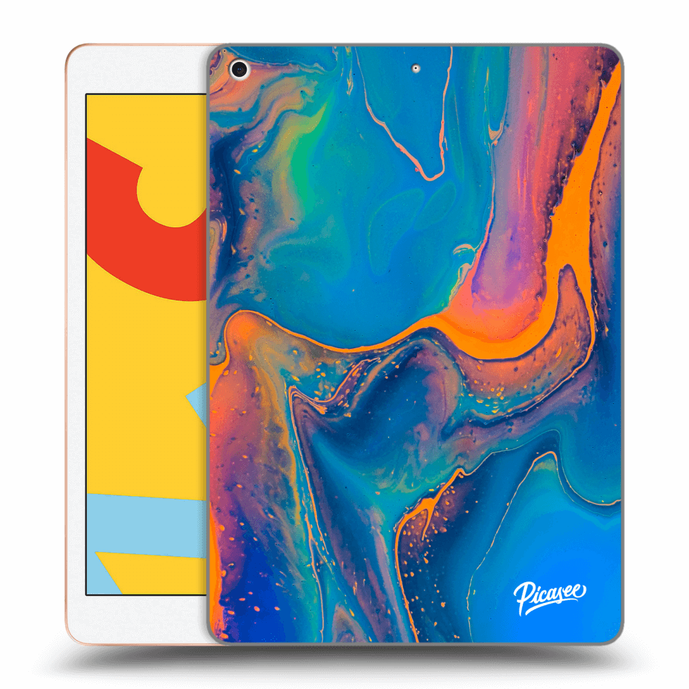 Picasee silikónový prehľadný obal pre Apple iPad 10.2" 2019 (7. gen) - Rainbow
