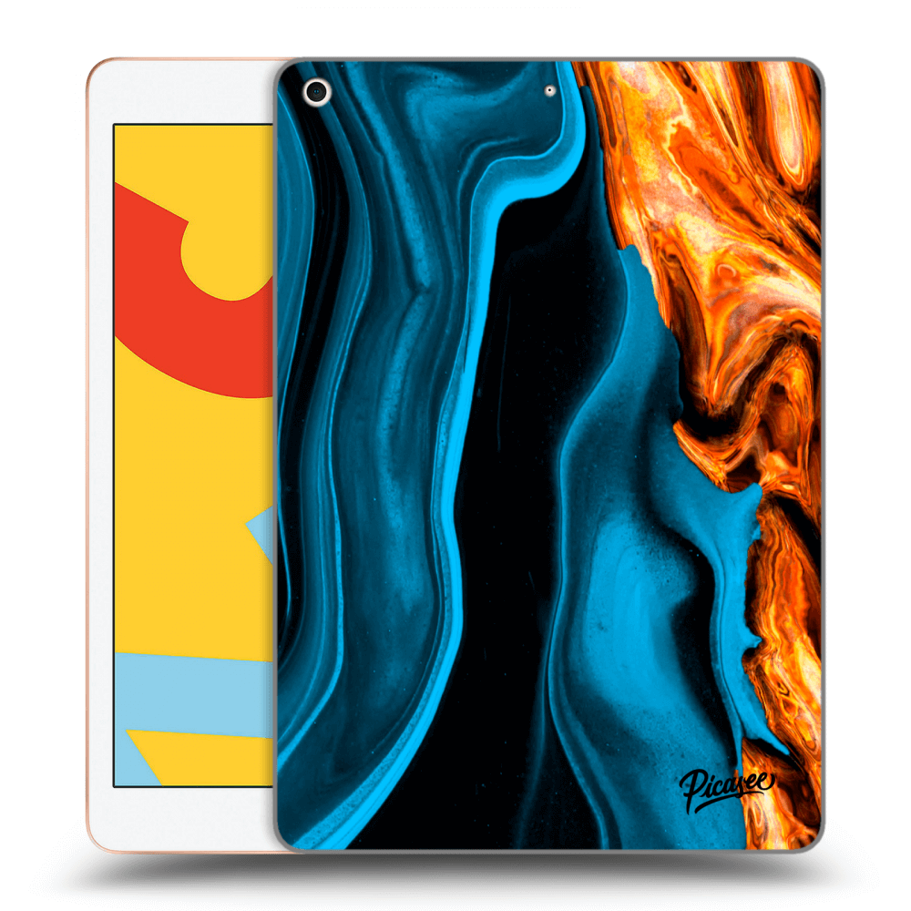Picasee silikónový čierny obal pre Apple iPad 10.2" 2019 (7. gen) - Gold blue