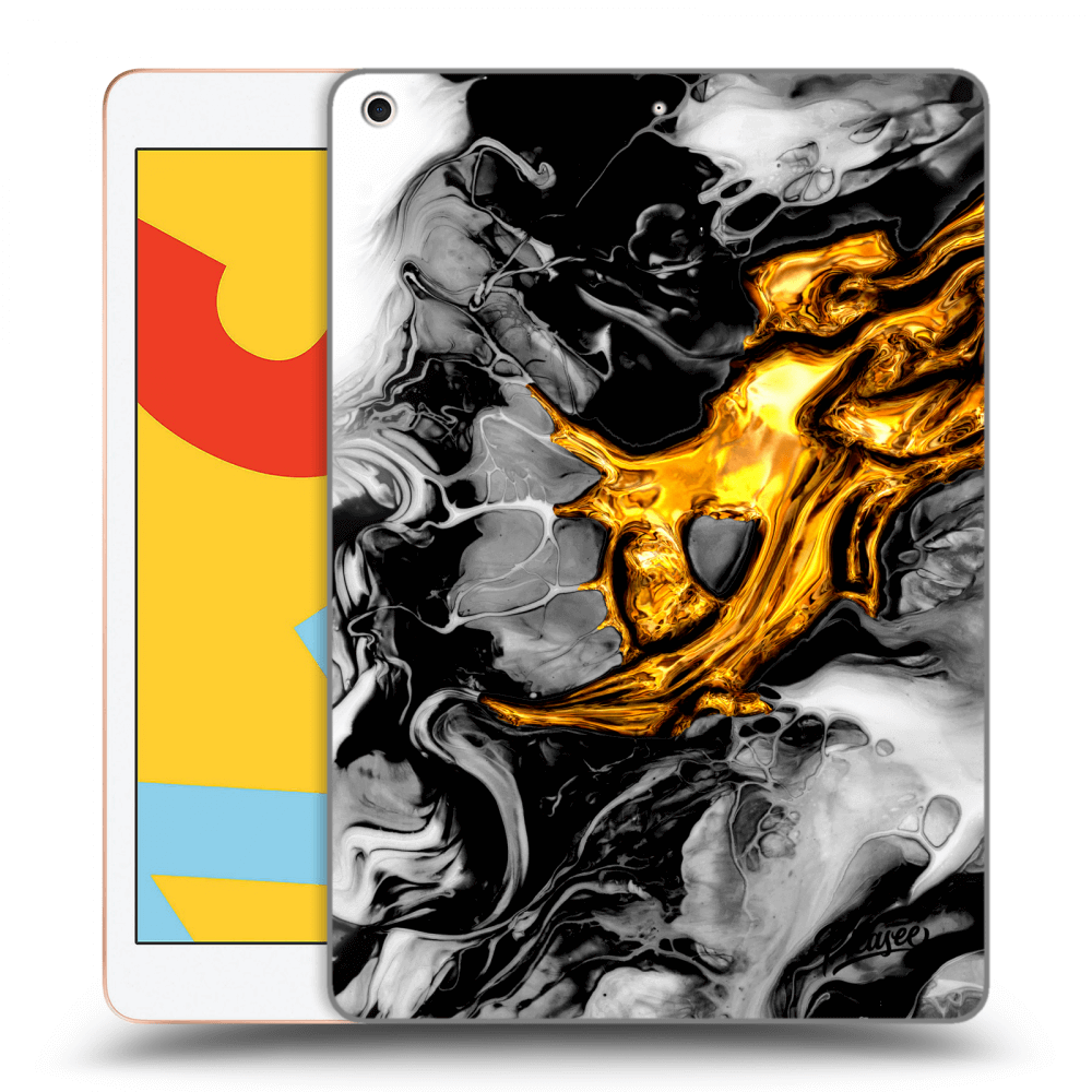 Picasee silikónový prehľadný obal pre Apple iPad 10.2" 2019 (7. gen) - Black Gold 2