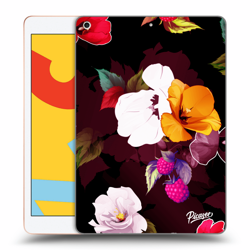 Picasee silikónový čierny obal pre Apple iPad 10.2" 2019 (7. gen) - Flowers and Berries