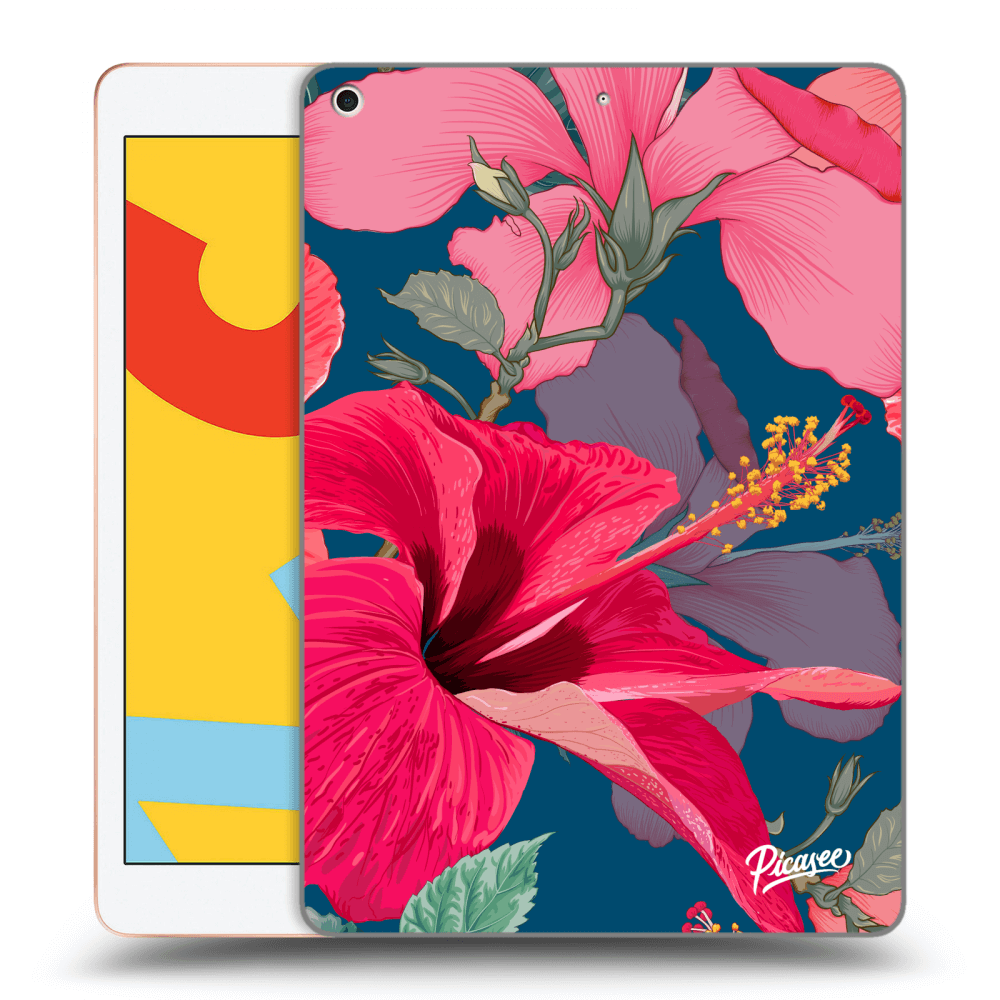 Picasee silikónový čierny obal pre Apple iPad 10.2" 2019 (7. gen) - Hibiscus