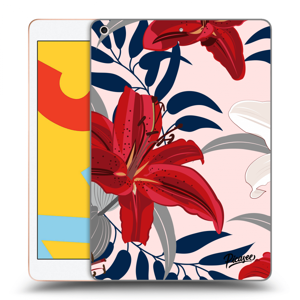 Picasee silikónový prehľadný obal pre Apple iPad 10.2" 2019 (7. gen) - Red Lily