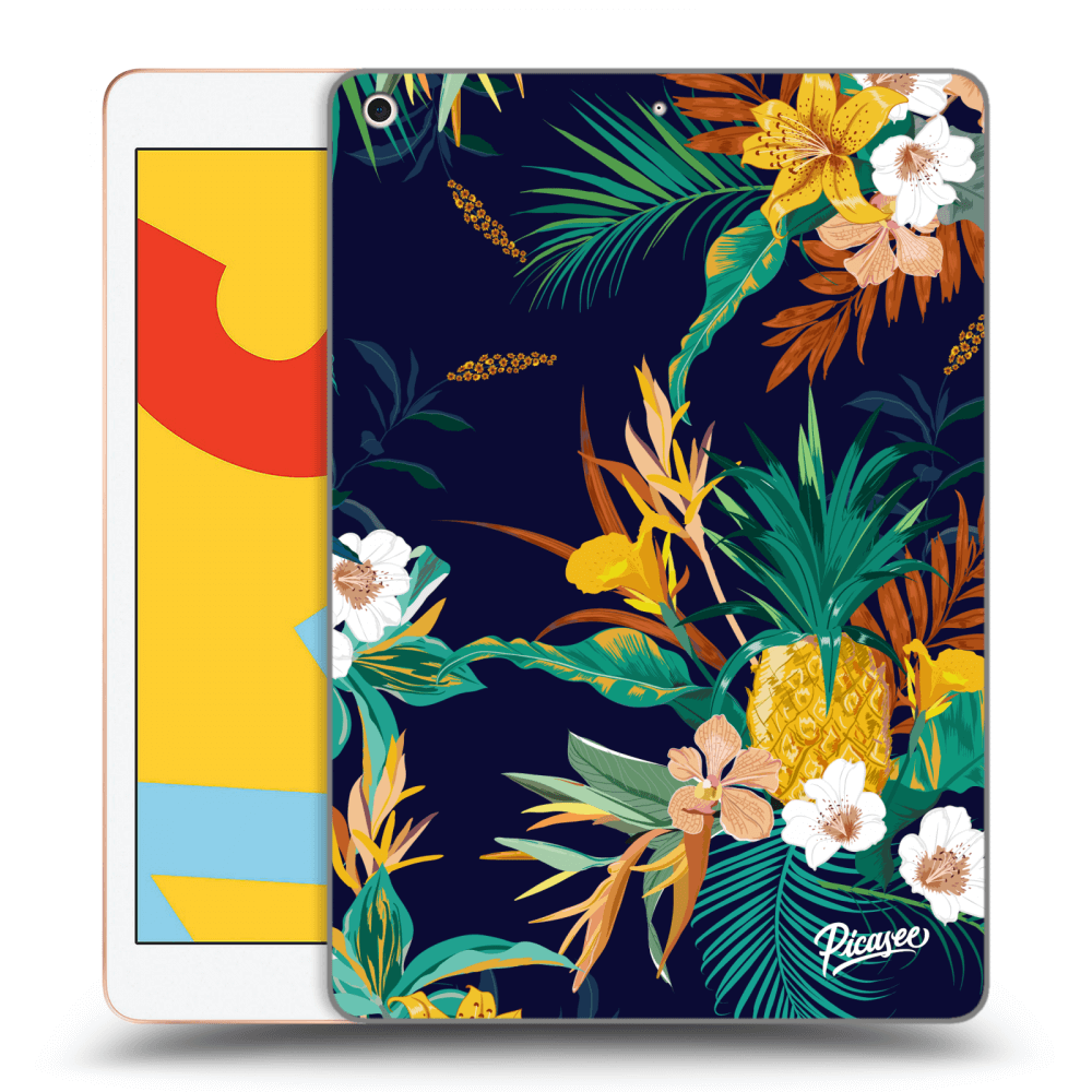 Picasee silikónový prehľadný obal pre Apple iPad 10.2" 2019 (7. gen) - Pineapple Color