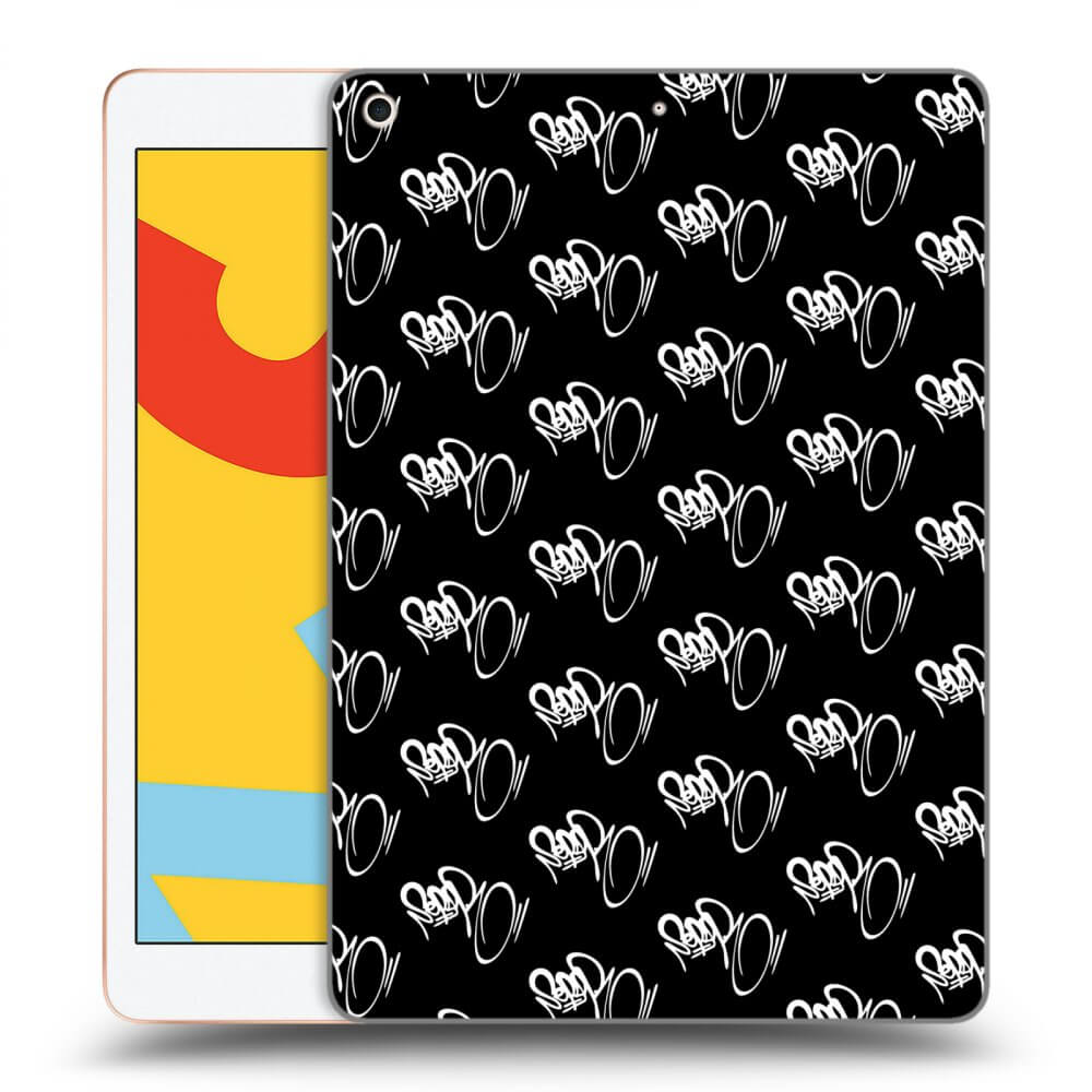 Picasee silikónový čierny obal pre Apple iPad 10.2" 2019 (7. gen) - Separ - White On Black