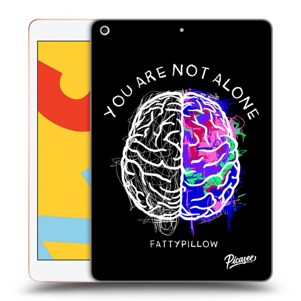 Picasee silikónový prehľadný obal pre Apple iPad 10.2" 2019 (7. gen) - Brain - White