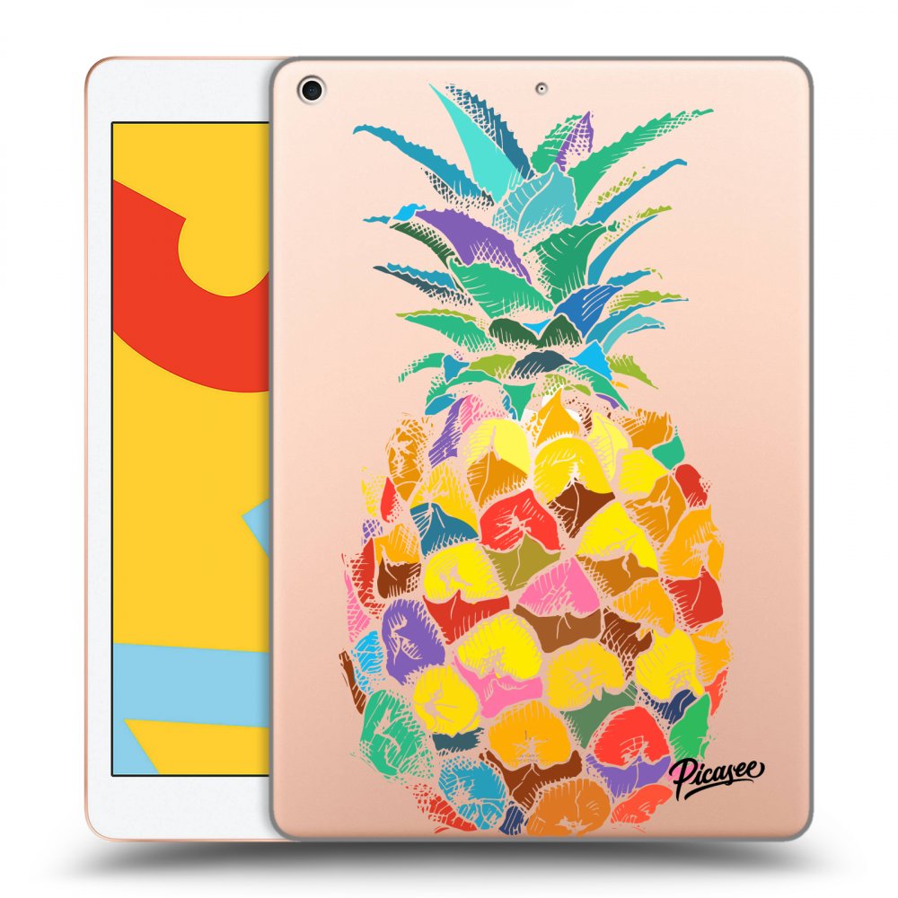 Picasee silikónový prehľadný obal pre Apple iPad 10.2" 2019 (7. gen) - Pineapple