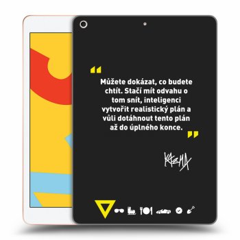 Picasee silikónový čierny obal pre Apple iPad 10.2" 2019 (7. gen) - Kazma - MŮŽETE DOKÁZAT, CO BUDETE CHTÍT