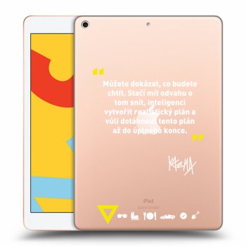 Picasee silikónový prehľadný obal pre Apple iPad 10.2" 2019 (7. gen) - Kazma - MŮŽETE DOKÁZAT, CO BUDETE CHTÍT