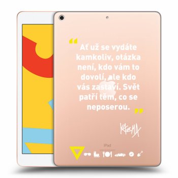 Obal pre Apple iPad 10.2" 2019 (7. gen) - Kazma - SVĚT PATŘÍ TĚM, CO SE NEPOSEROU