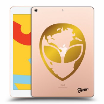 Picasee silikónový prehľadný obal pre Apple iPad 10.2" 2019 (7. gen) - EARTH - Gold Alien 3.0