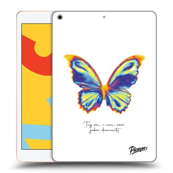 Picasee silikónový prehľadný obal pre Apple iPad 10.2" 2019 (7. gen) - Diamanty White