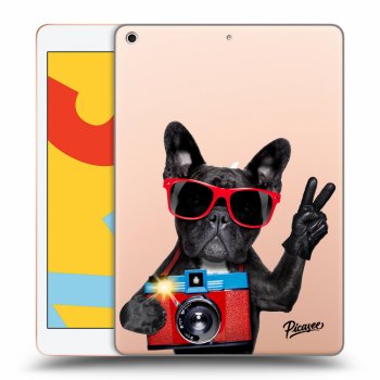 Picasee silikónový prehľadný obal pre Apple iPad 10.2" 2019 (7. gen) - French Bulldog