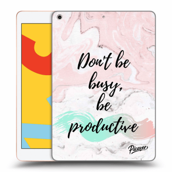 Picasee silikónový prehľadný obal pre Apple iPad 10.2" 2019 (7. gen) - Don't be busy, be productive