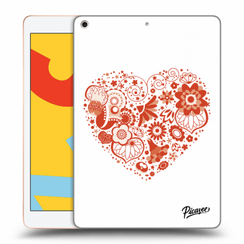 Picasee silikónový čierny obal pre Apple iPad 10.2" 2019 (7. gen) - Big heart