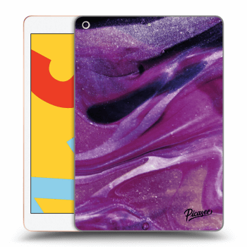 Picasee silikónový čierny obal pre Apple iPad 10.2" 2019 (7. gen) - Purple glitter