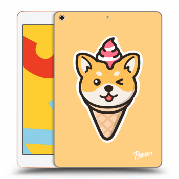 Picasee silikónový prehľadný obal pre Apple iPad 10.2" 2019 (7. gen) - Ice Cream Shiba
