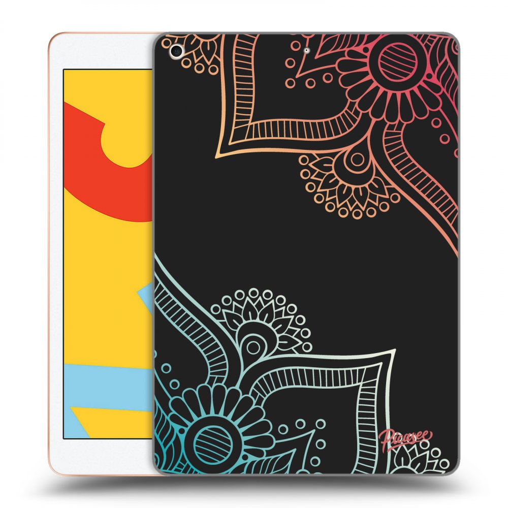 Picasee silikónový čierny obal pre Apple iPad 10.2" 2019 (7. gen) - Flowers pattern