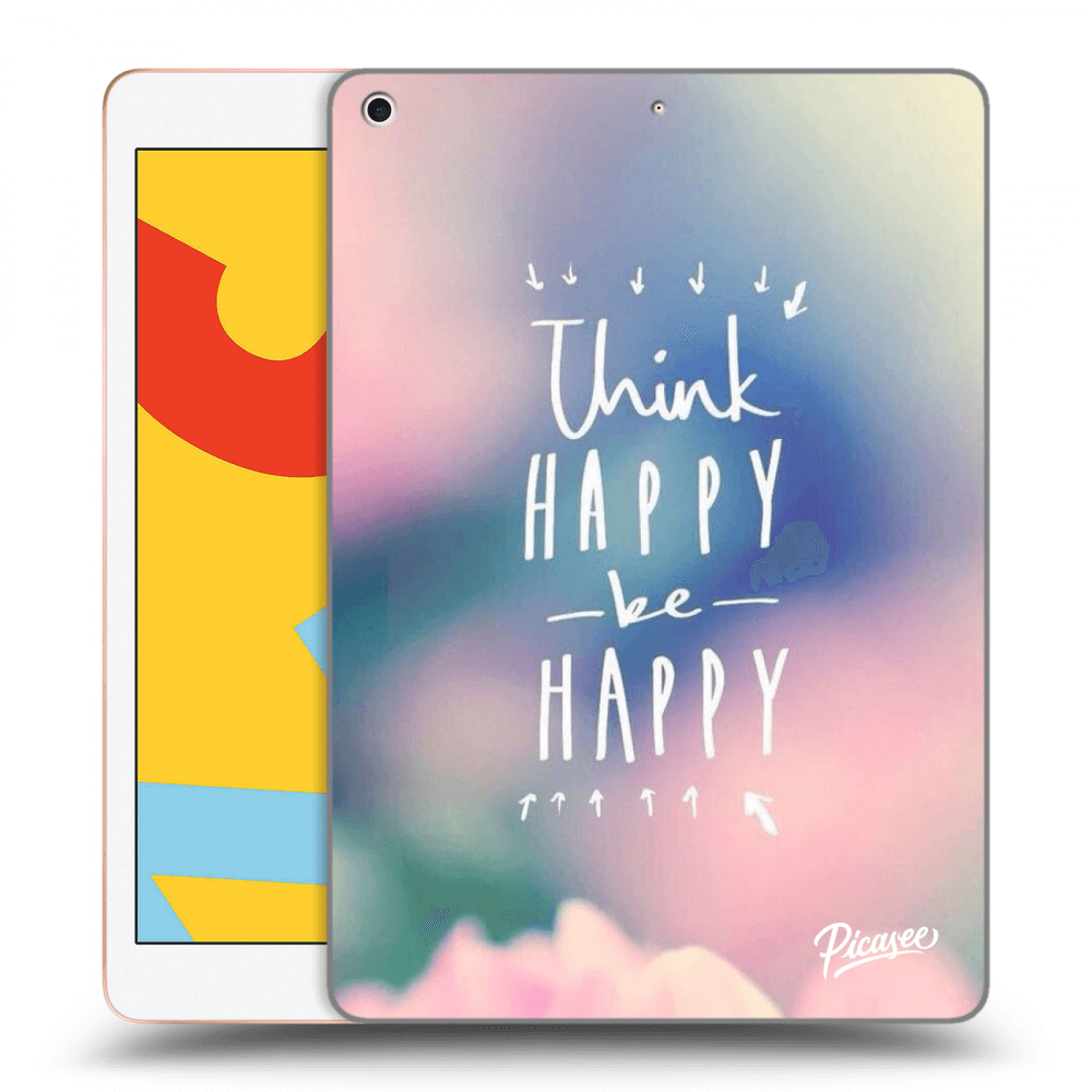 Picasee silikónový čierny obal pre Apple iPad 10.2" 2019 (7. gen) - Think happy be happy