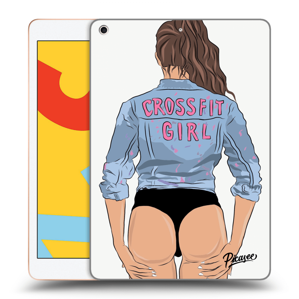 Picasee silikónový prehľadný obal pre Apple iPad 10.2" 2019 (7. gen) - Crossfit girl - nickynellow