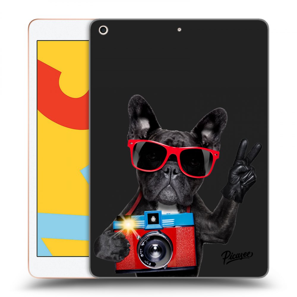 Picasee silikónový čierny obal pre Apple iPad 10.2" 2019 (7. gen) - French Bulldog