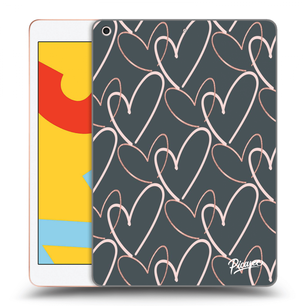 Picasee silikónový čierny obal pre Apple iPad 10.2" 2019 (7. gen) - Lots of love